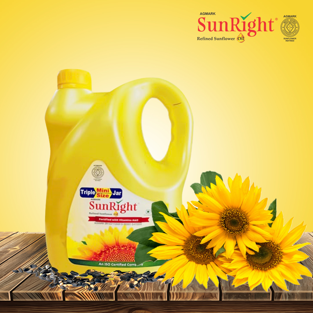 Sunright Refined Sunflower Oil 3 Litre can